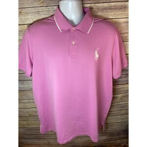 Polo Ralph Lauren Golf Performance Polo – Men’s XL Pink – Big Pony Pro Fit Knit